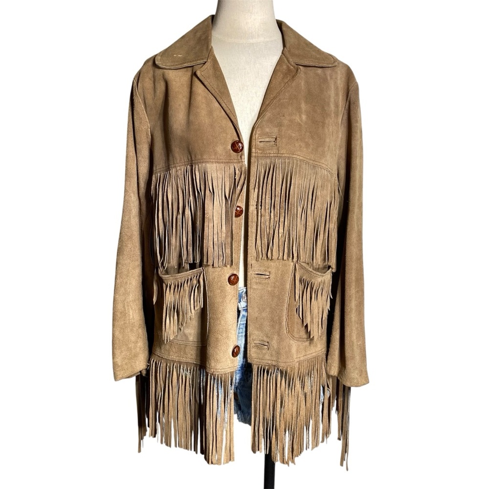 Vintage Leather Fringe Jacket